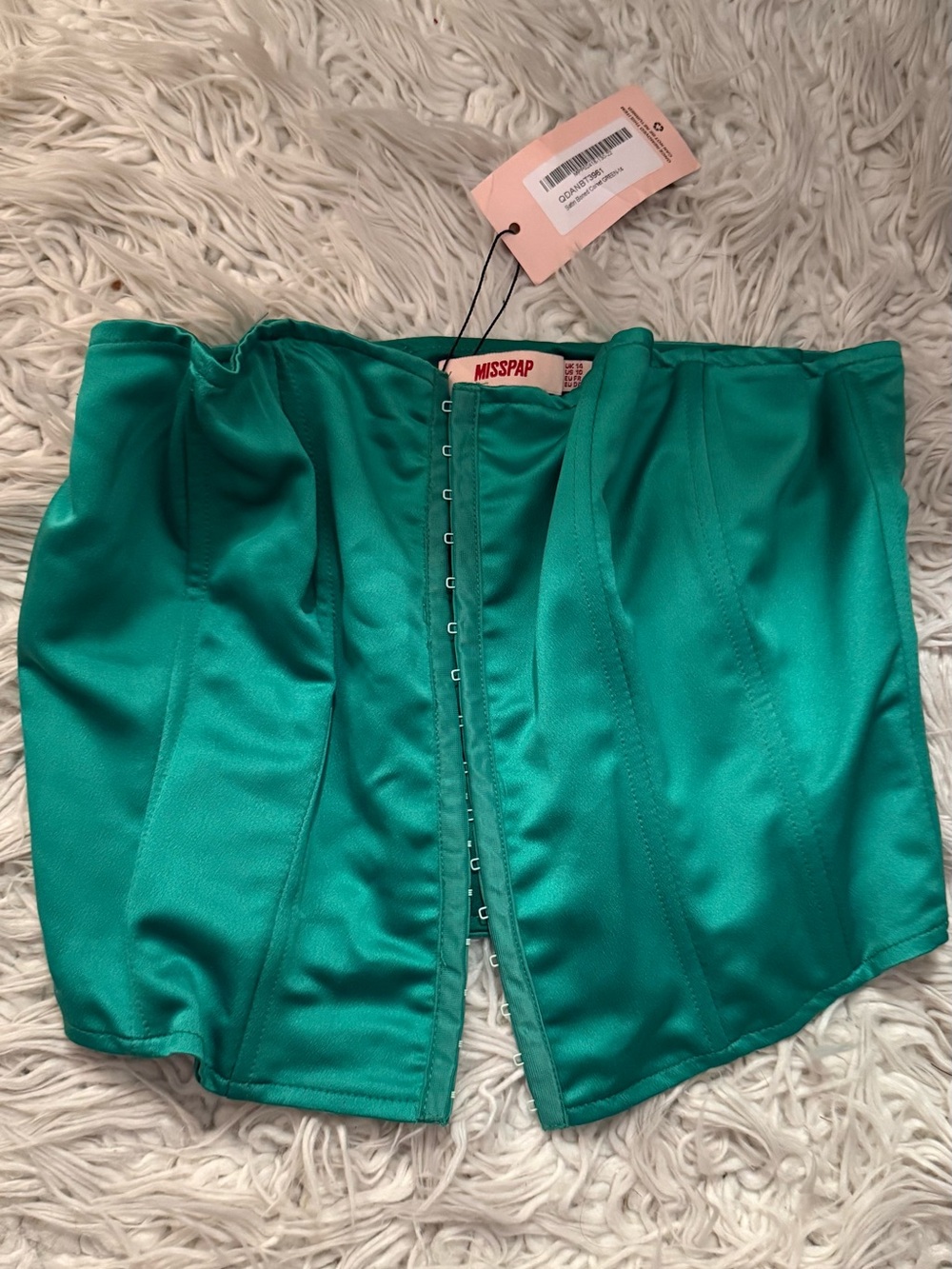 Emerald Green Satin Corset Skirt